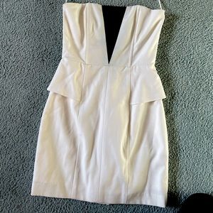 MASON Michelle Mason White/black contrast mini dress - 0